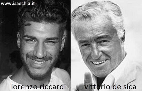 Somiglianza tra Lorenzo Riccardi e Vittorio De Sica