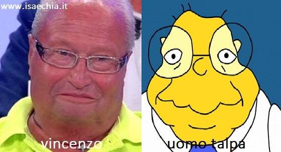 Somiglianza tra Vincenzo e l'uomo talpa