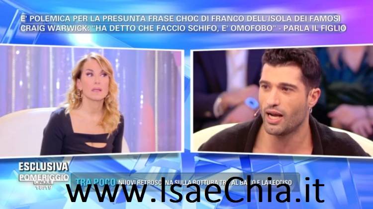 ‘Pomeriggio 5’, il figlio di Franco Terlizzi lo difende dalle accuse di Craig Warwick: “Mio padre non è omofobo!” preview