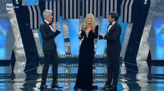 Sanremo 2018 - Claudio Baglioni, Michelle Hunziker, Pierfrancesco Favino