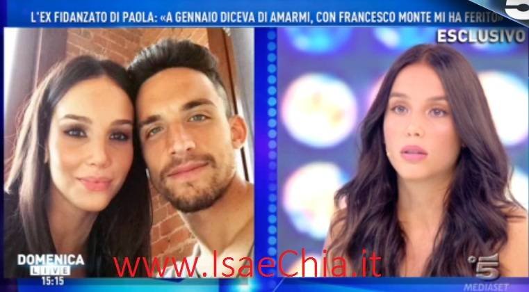 ‘Domenica Live’, Paola Di Benedetto risponde alle accuse dell’ex fidanzato Matteo Gentili (video)