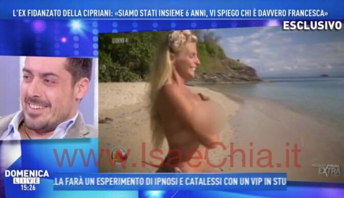 ‘Domenica Live’, l’ex fidanzato di Francesca Cipriani rivela: “Siamo stati insieme sei anni, ma lei era gelosissima!”. E a proposito dei ritocchini estetici della naufraga…