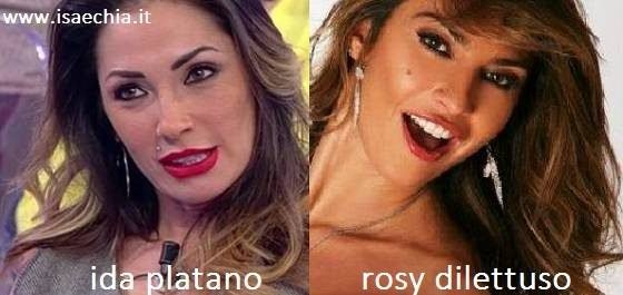 Somiglianza tra Ida Platano e Rosy Dilettuso