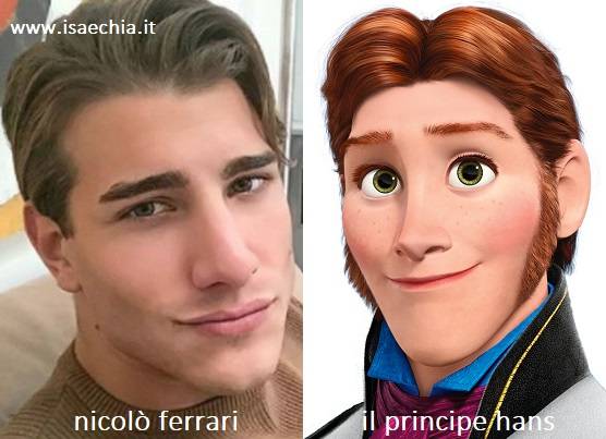 Somiglianza tra Nicolò Ferrari e il principe Hans di 'Frozen'