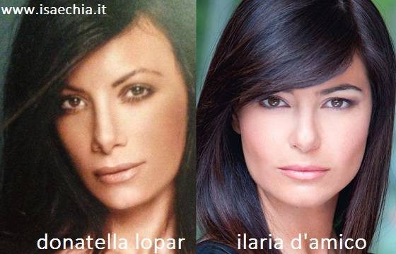Somiglianza tra Donatella Lopar e Ilaria D'Amico