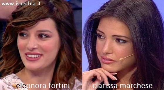 Somiglianza tra Eleonora Fortini e Clarissa Marchese