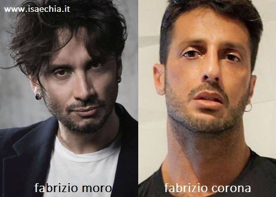 Somiglianza tra Fabrizio Moro e Fabrizio Corona