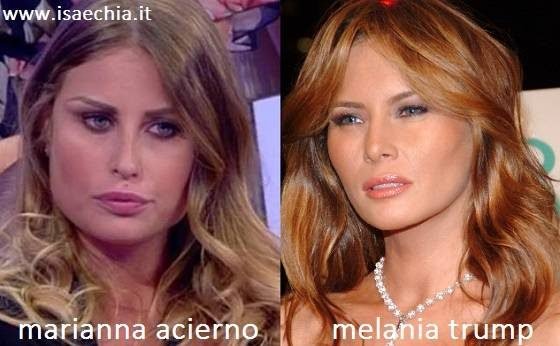 Somiglianza tra Marianna Acierno e Melania Trump