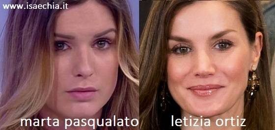 Somiglianza tra Marta Pasqualato e Letizia Ortiz