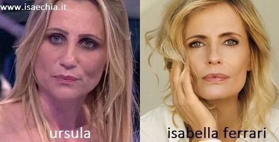 Somiglianza tra Ursula e Isabella Ferrari