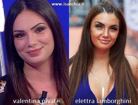 Somiglianza tra Valentina Pivati ed Elettra Miura Lamborghini