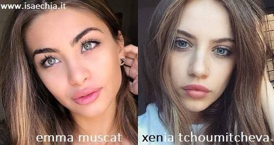 Somiglianza tra Emma Muscat e Xenia Tchoumitcheva