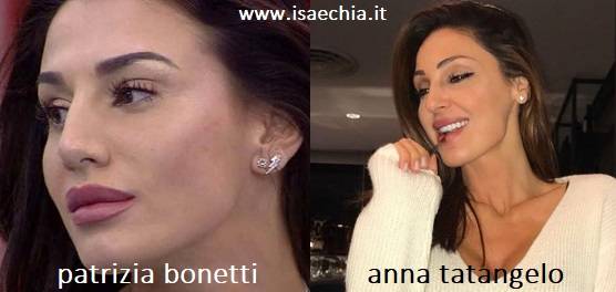 Somiglianza tra Patrizia Bonetti e Anna Tatangelo
