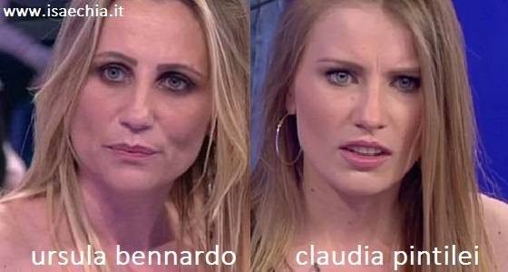 Somiglianza tra Ursula Bennardo e Claudia Pintilei