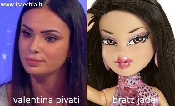 Somiglianza tra Valentina Pivati e la Bratz Jade