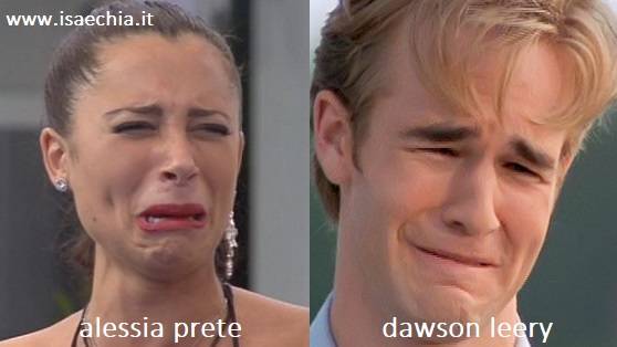 Somiglianza tra Alessia Prete e Dawson Leery di 'Dawson's Creek'