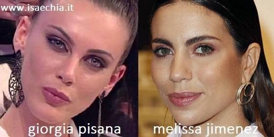 Somiglianza tra Giorgia Pisana e Melissa Jimenez