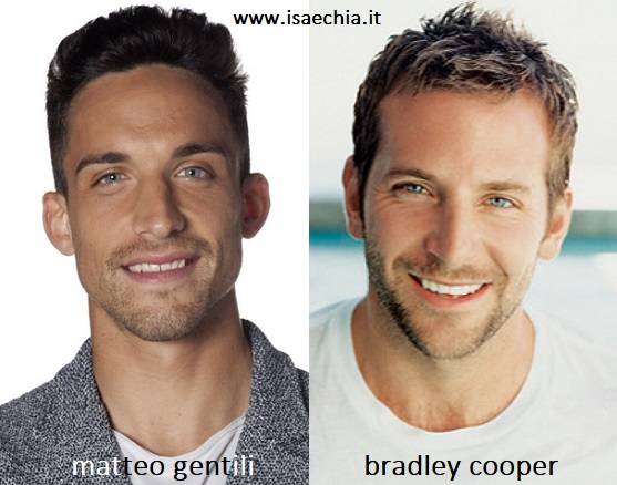 Somiglianza tra Matteo Gentili e Bradley Cooper