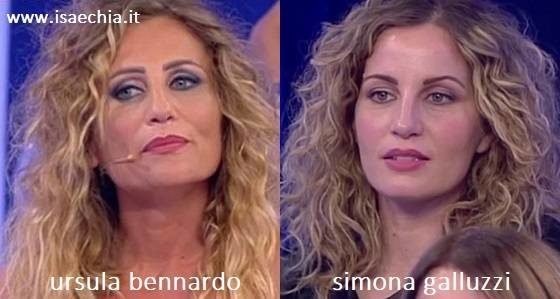 Somiglianza tra Ursula Bennardo e Simona Galluzzi