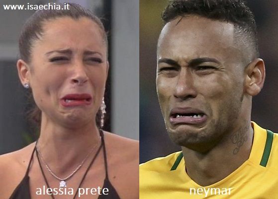 Somiglianza tra Alessia Prete e Neymar