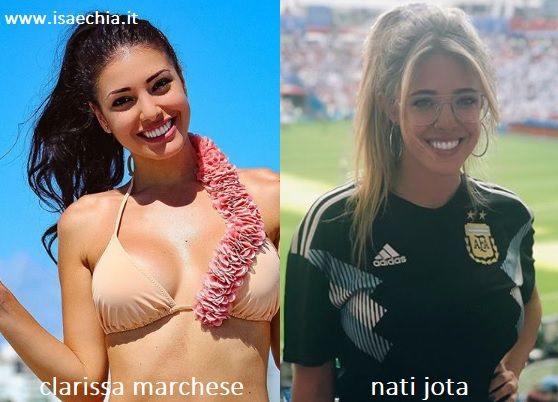 Somiglianza tra Clarissa Marchese e Nati Jota