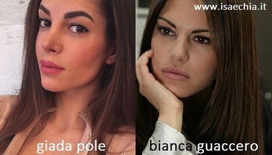 Somiglianza tra Giada Pole e Bianca Guaccero