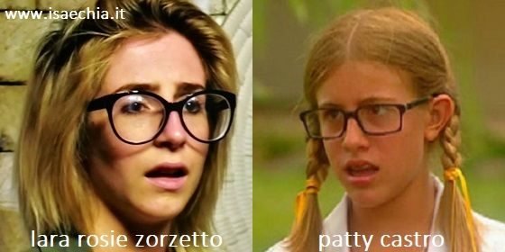 Somiglianza tra Lara Rosie Zorzetto e Patty Castro de ‘Il Mondo di Patty’