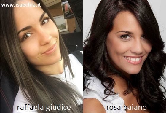 Somiglianza tra Raffaela Giudice e Rosa Baiano