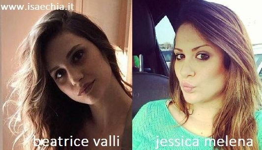 Somiglianza tra Beatrice Valli e Jessica Melena