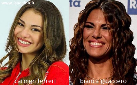 Somiglianza tra Carmen Ferreri e Bianca Guaccero