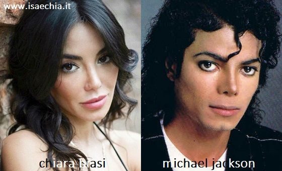 Somiglianza tra Chiara Biasi e Michael Jackson