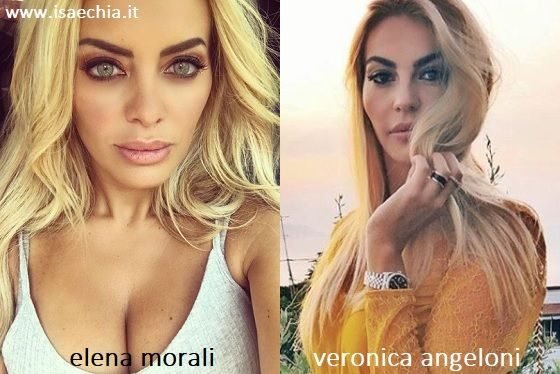 Somiglianza tra Elena Morali e Veronica Angeloni