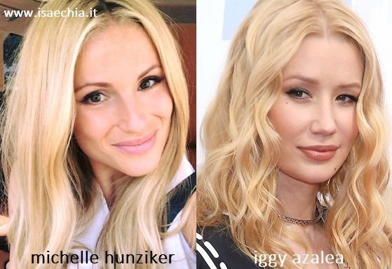 Somiglianza tra Michelle Hunziker e Iggy Azalea