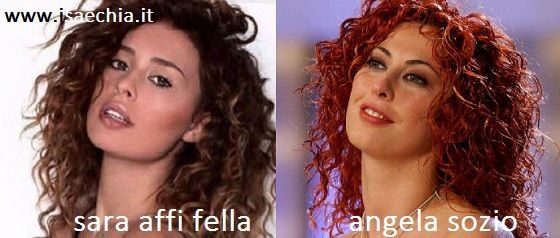 Somiglianza tra Sara Affi Fella e Angela Sozio
