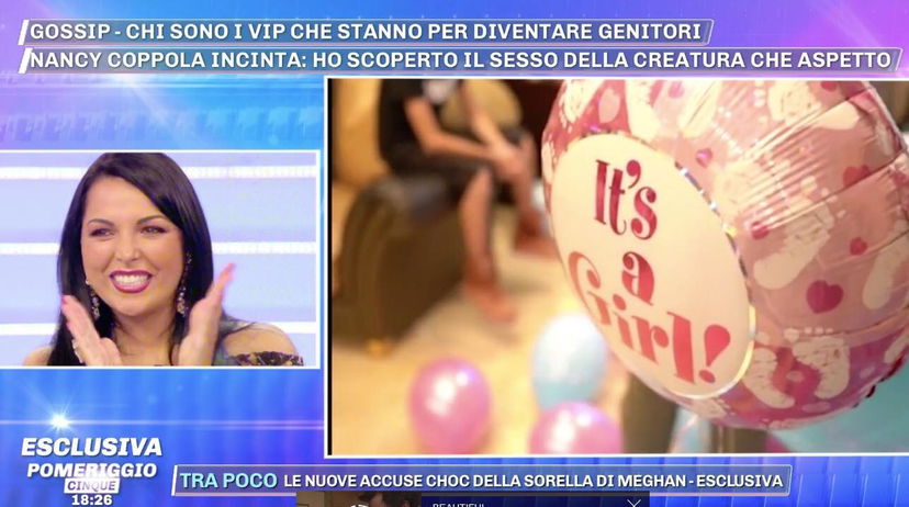 ‘Pomeriggio 5’, l’ex naufraga Nancy Coppola svela il sesso e il nome che darà al bimbo in arrivo (video) preview
