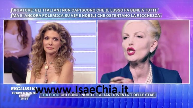 ‘Pomeriggio 5’, epica lite tra la Marchesa Daniela Del Secco D’Aragona e Maria Monsè: “Sei una sciacquetta!” (video) preview
