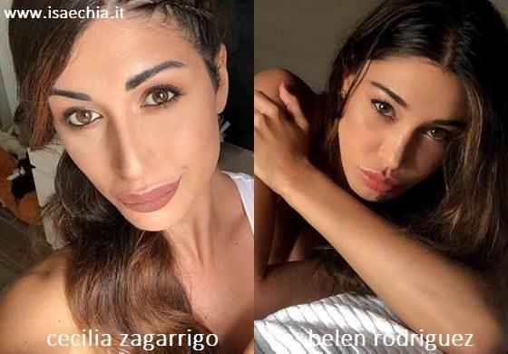 Somiglianza tra Cecilia Zagarrigo e Belen Rodriguez