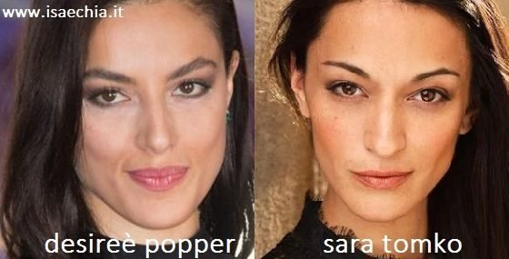Somiglianza tra Desireè Popper e Sara Tomko