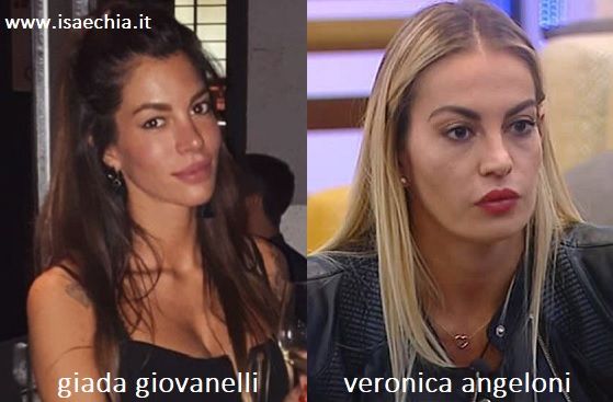 Somiglianza tra Giada Giovanelli e Veronica Angeloni