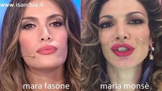 Somiglianza tra Mara Fasone e Maria Monsè