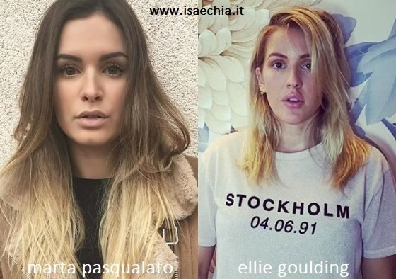 Somiglianza tra Marta Pasqualato e Ellie Goulding