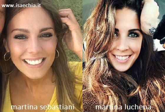Somiglianza tra Martina Sebastiani e Martina Luchena