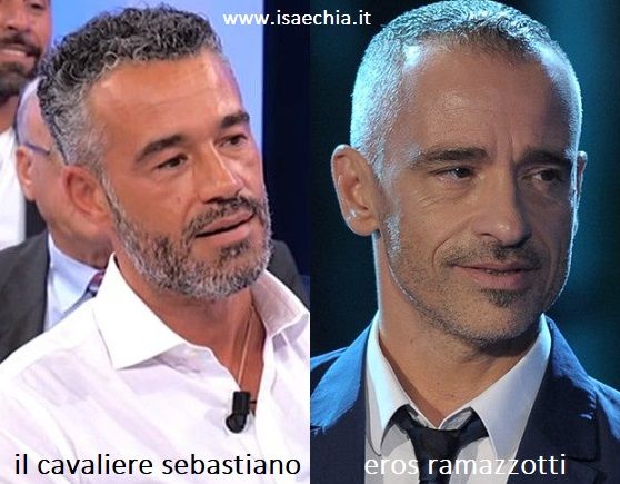 Somiglianza tra Sebastiano, cavaliere del Trono over di 'Uomini e Donne', e Eros Ramazzotti
