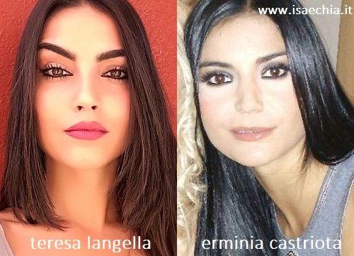 Somiglianza tra Teresa Langella e Erminia Castriota