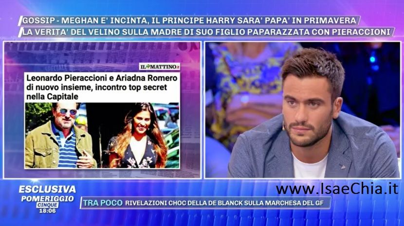 ‘Pomeriggio 5’, Pierpaolo Pretelli commenta la paparazzata di Ariadna Romero e Leonardo Pieraccioni: “Io credo che ci sia una simpatia, si sono sempre sentiti”. E arriva la replica social del regista… article-post