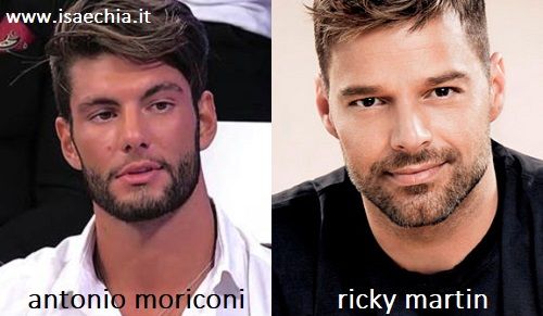 Somiglianza tra Antonio Moriconi e Ricky Martin