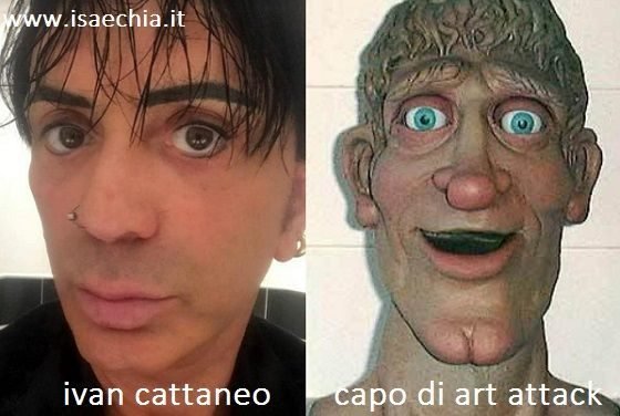 Somiglianza tra Ivan Cattaneo e Capo di 'Art attack'