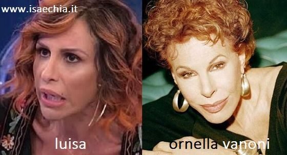 Somiglianza tra Luisa e Ornella Vanoni