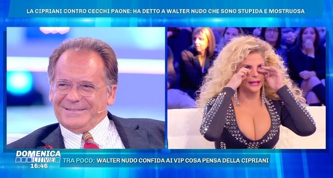 ‘Domenica Live’, Francesca Cipriani replica alle offese di Alessandro Cecchi Paone dopo il suo incontro con Walter Nudo: “Non ridere, testa di cavolo, sono stata male!” article-post