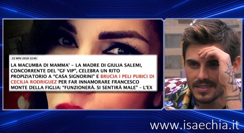 ‘Grande Fratello Vip 3’: l’opinione di Isa sulla tredicesima puntata preview